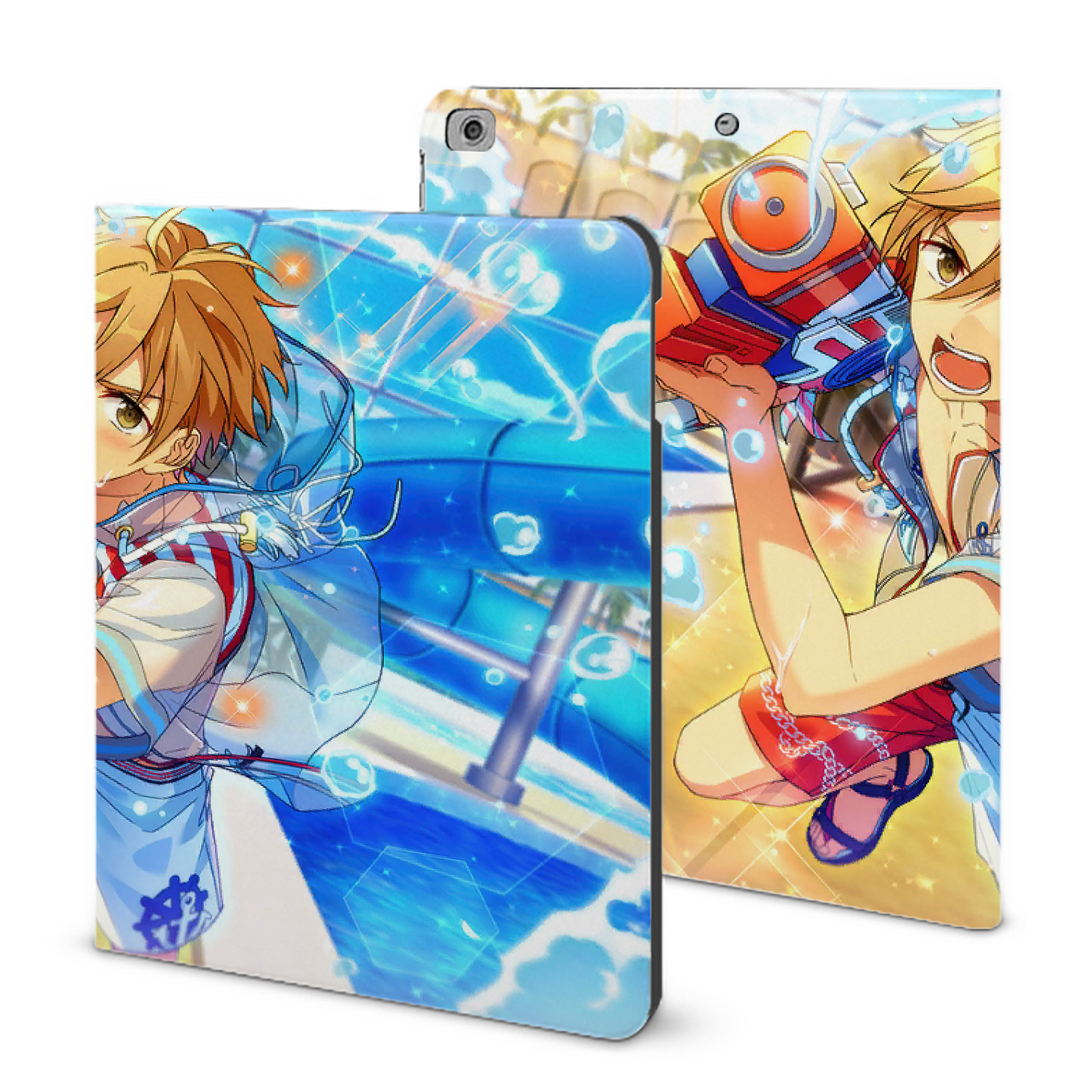 （画像用） あんさんぶるスターズ! Ensemble Stars IPad ケース ブック型 PUレザー TPU 耐衝撃 軽量 薄型 ペン収納なし 全面保護 IPad 各モデル対応